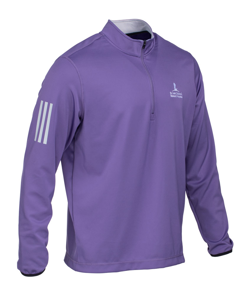 Men's Adidas Quarter Zip Purple Pullover St. Jude Gift Shop
